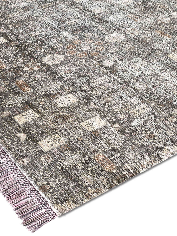 Tapete Agra Carvão Feito à Mão Luxury | Tamanho: 183 × 274 cm