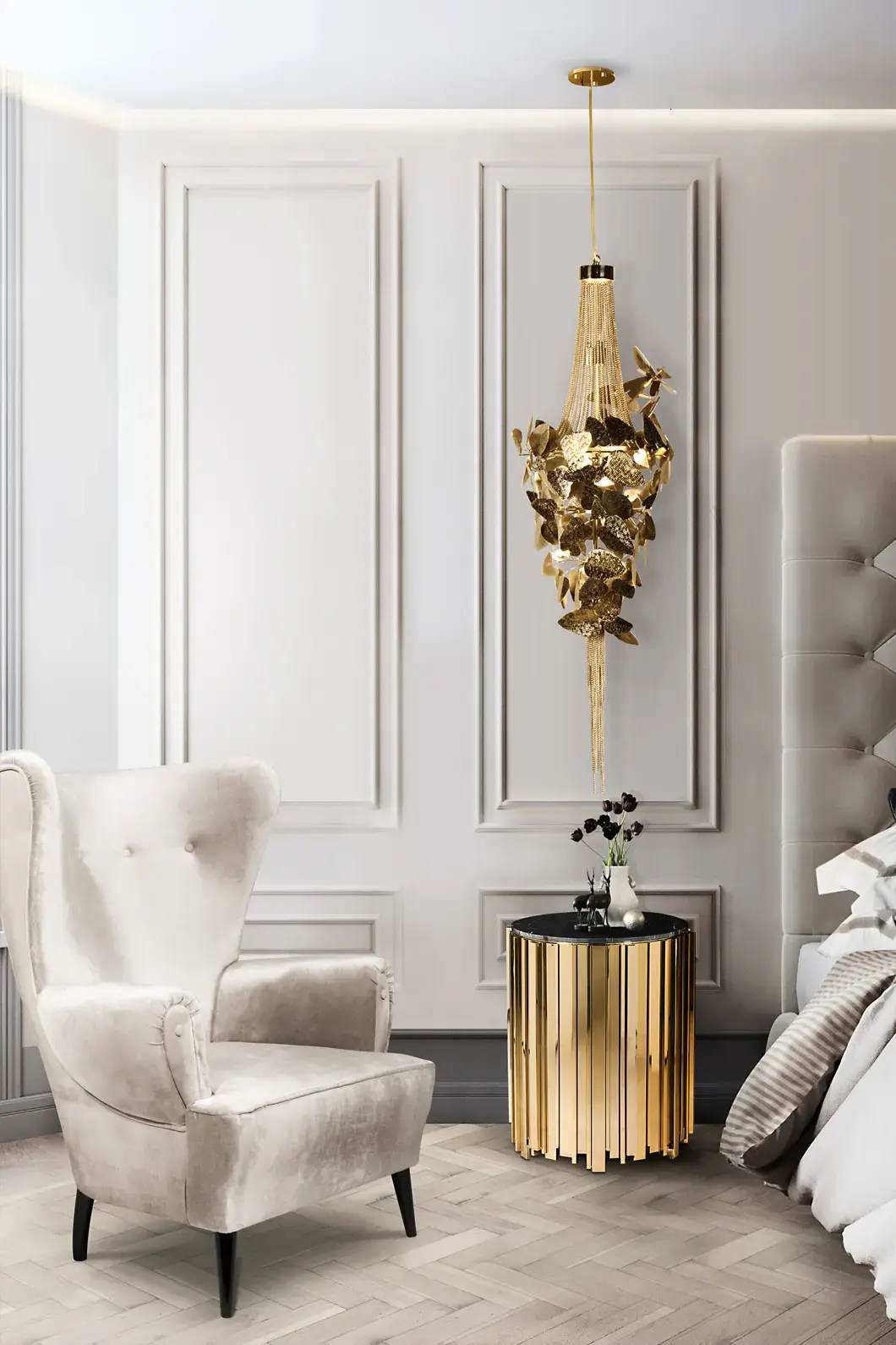 Candeeiro suspenso charme real - 2