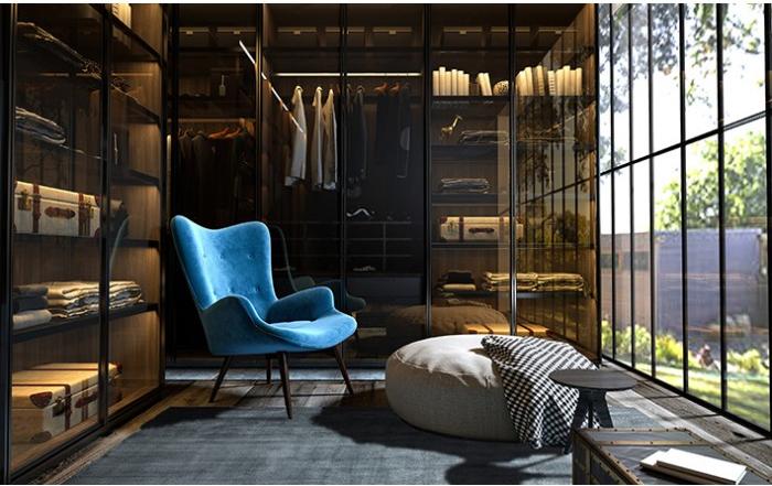 Tapete de Viscose Liso Azul Pó