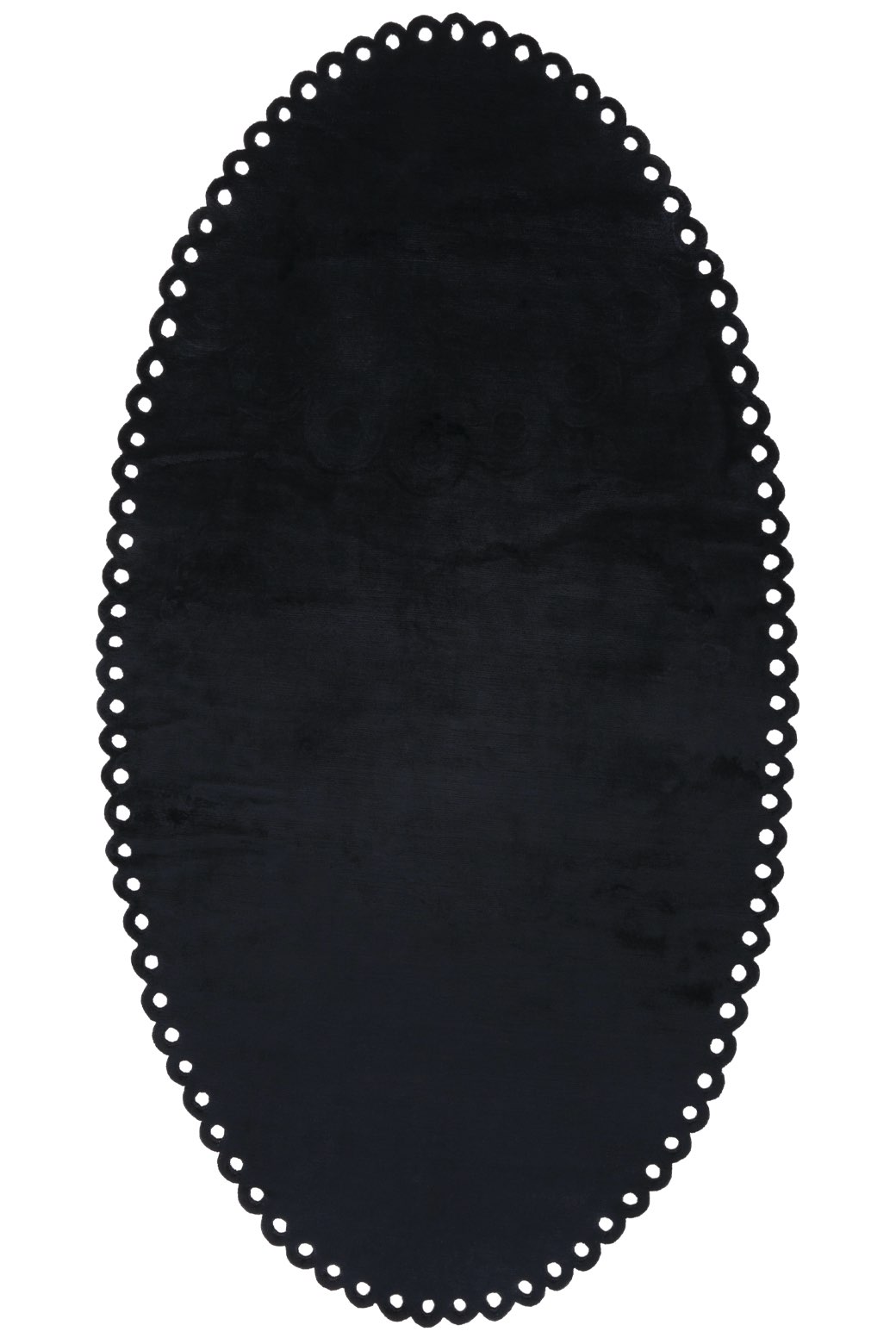 Tapete Lace With A Carpet Face Oval Tecido à Mão