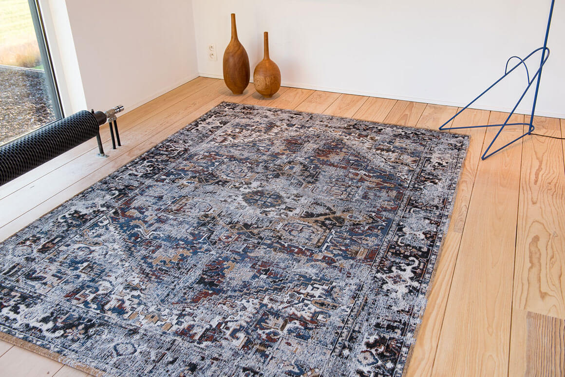 Tapete 8707 Divan Azul | Tamanho: 140 × 200 cm