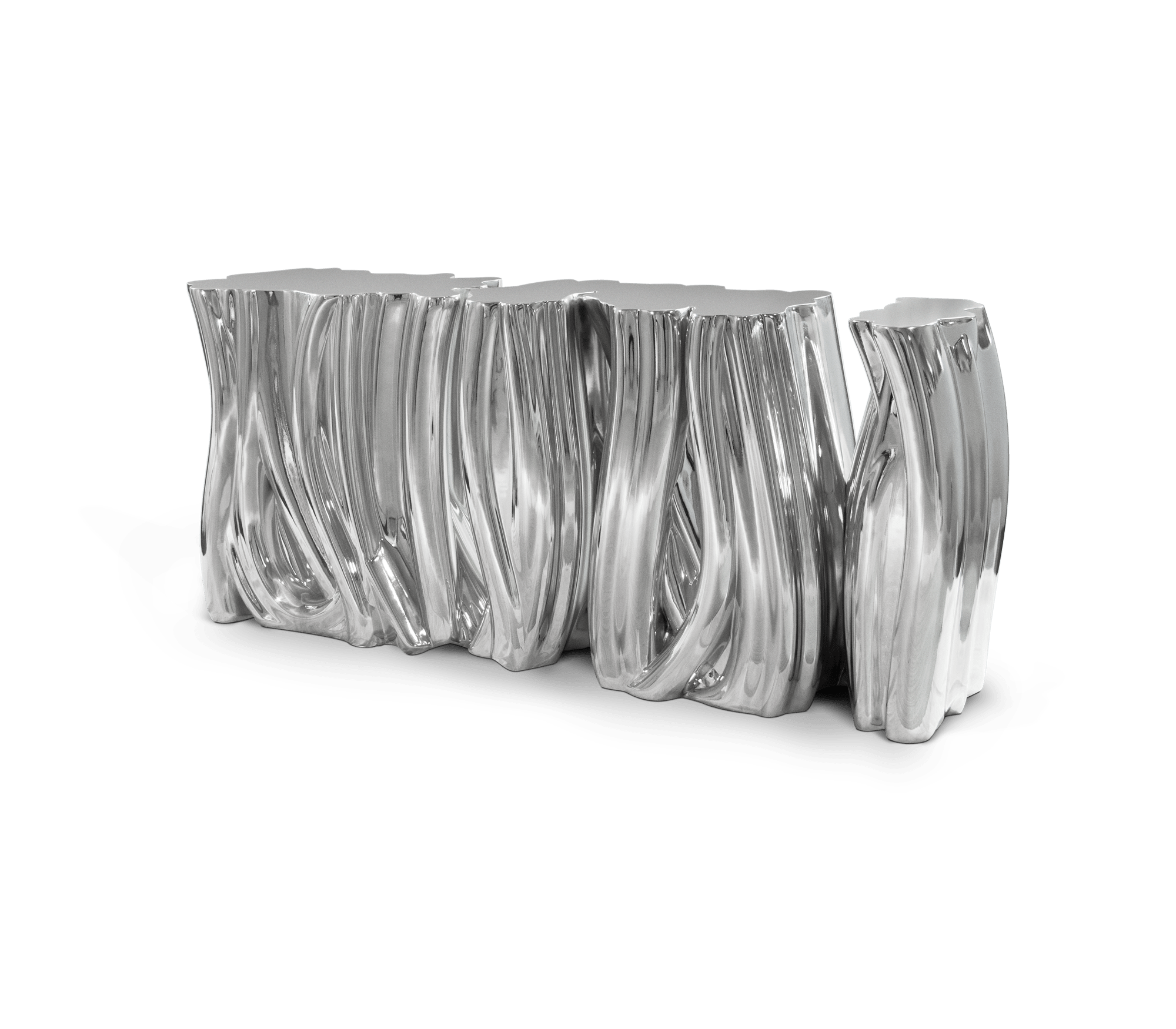 Aparador Monochrome prateado premium