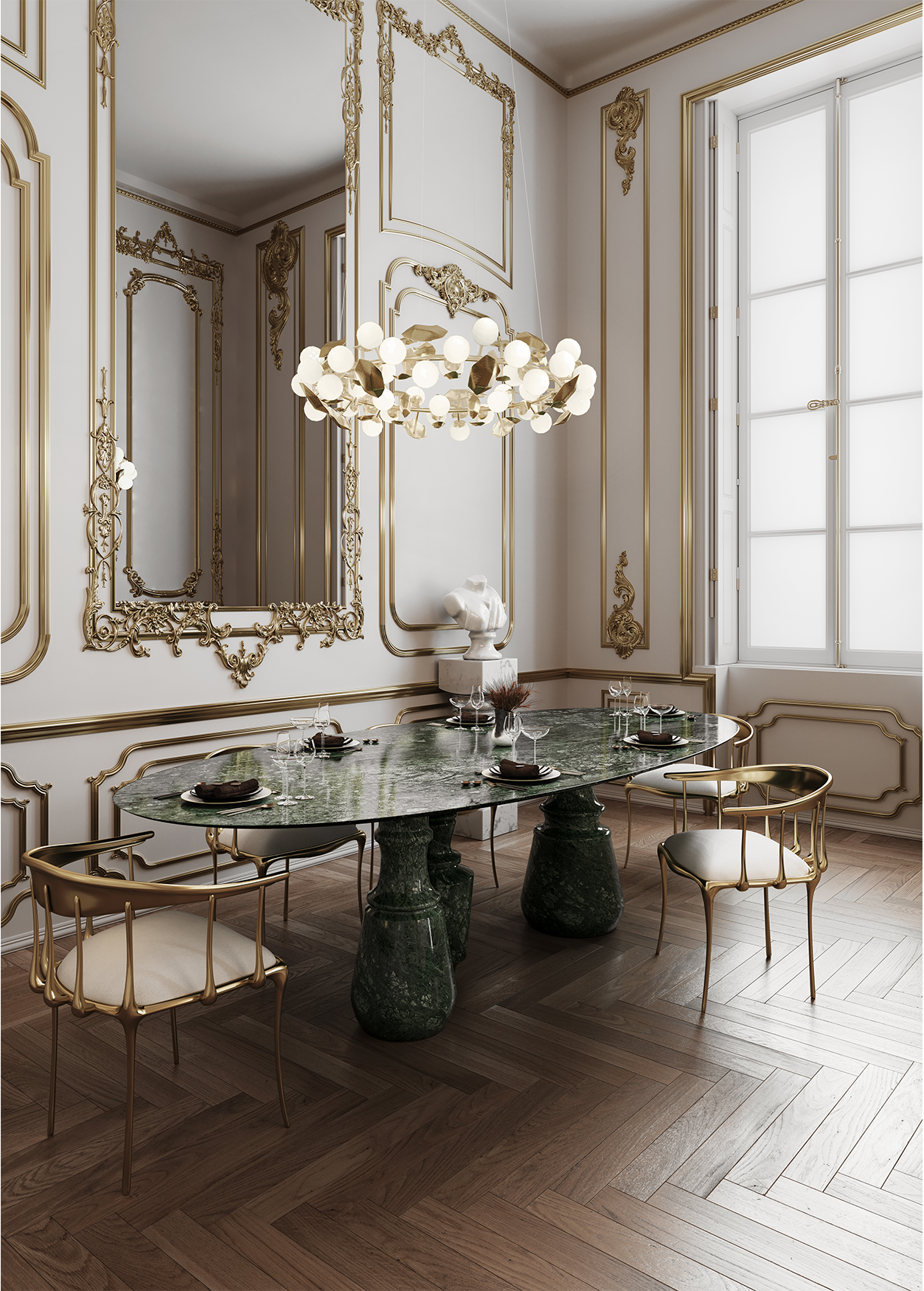 Mesa de Jantar Oval XL Guatemala Obsidian