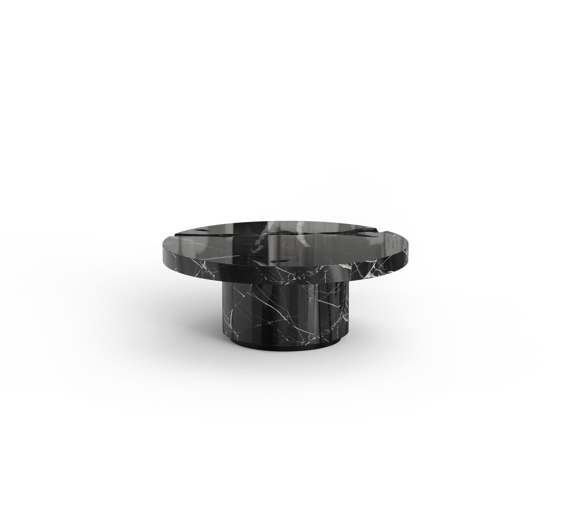 Conjunto 3 Peças Mesa de Centro Dominion Nero Marquina