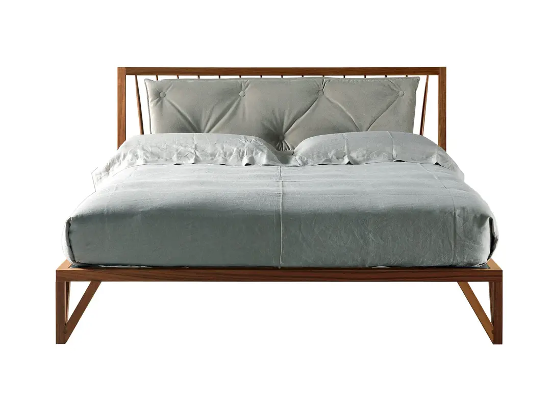 Cama de Luxo Leggiadro | Acabamento: Natural solid walnut