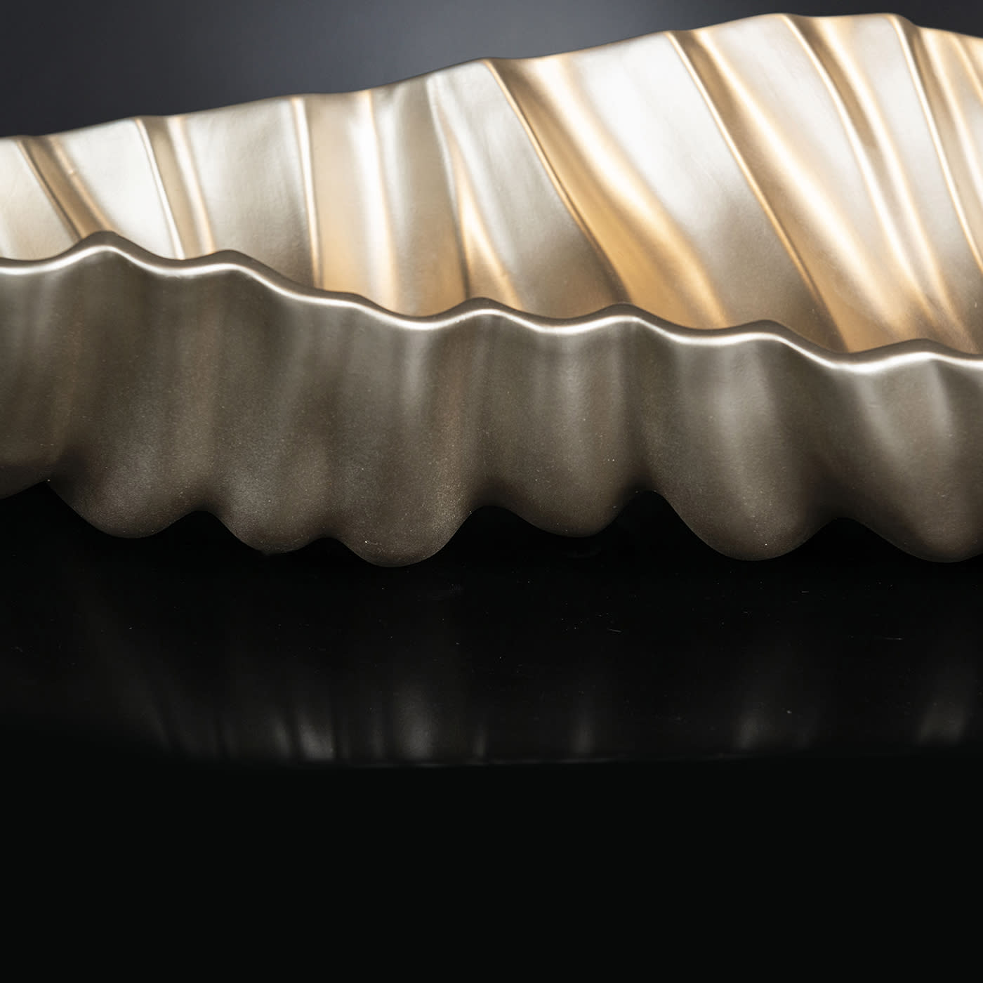 Centro de Mesa Bege Plissado Acetinado