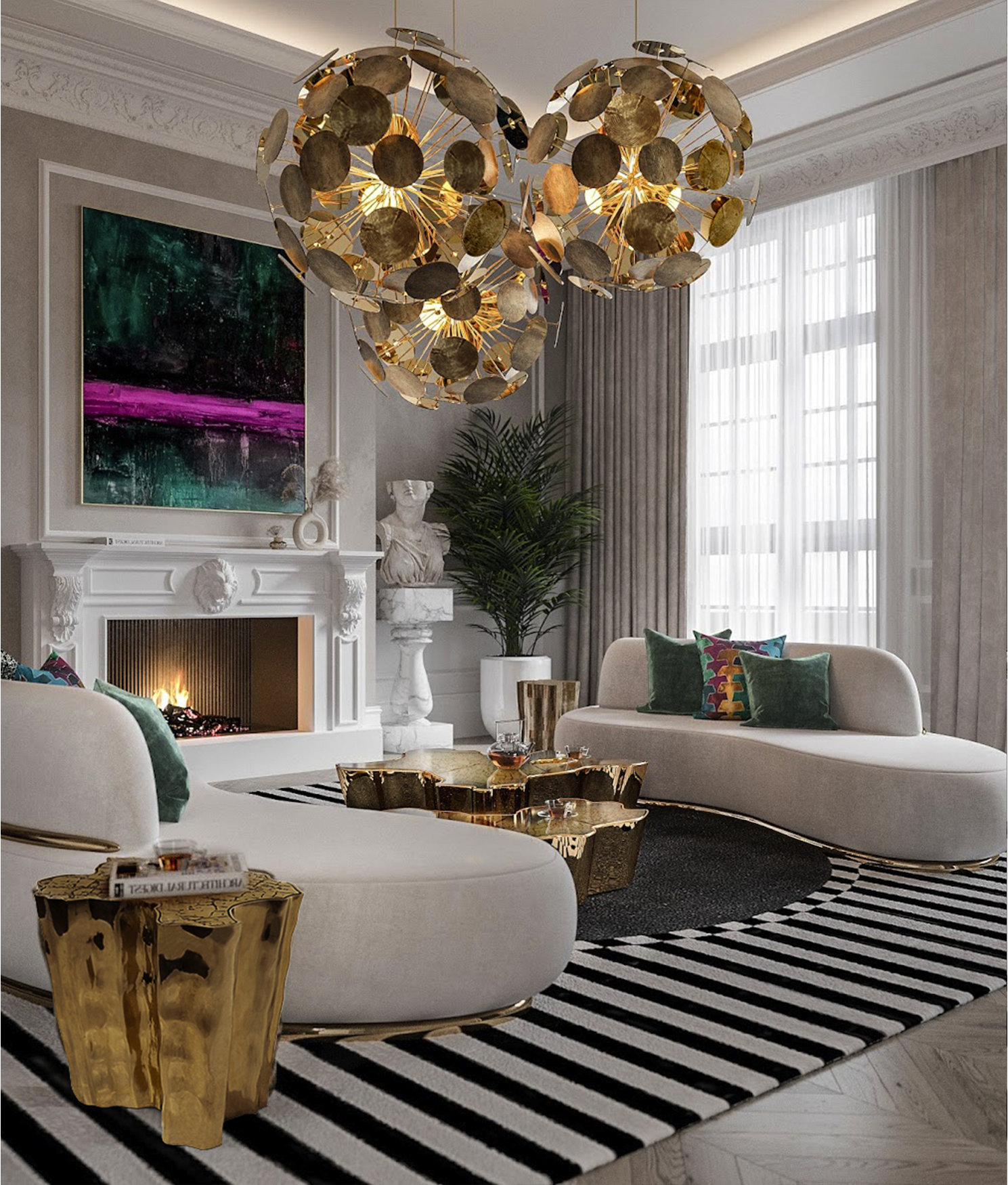 Mesa de Pedestal Obsidian