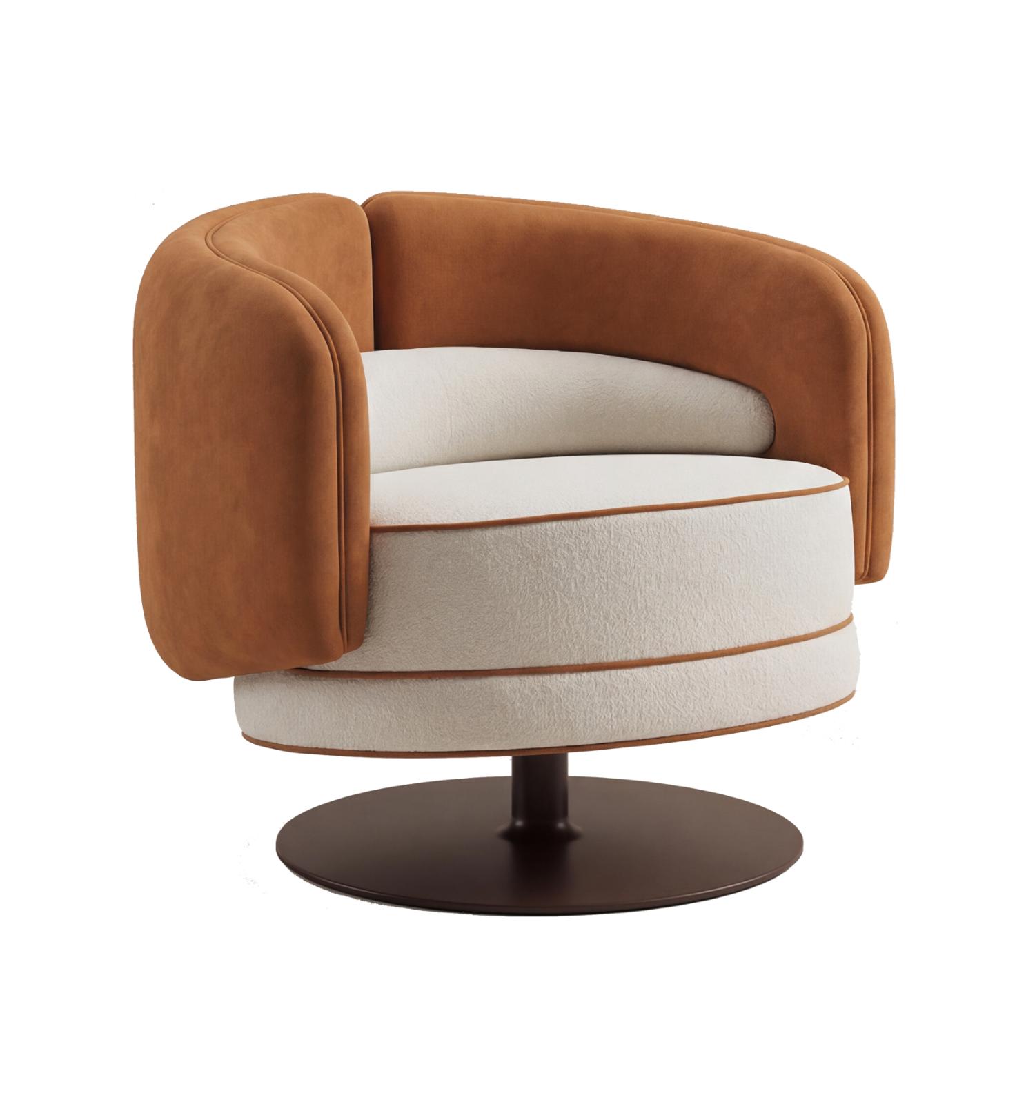 Poltrona Giratória Bicolor Bon Ton