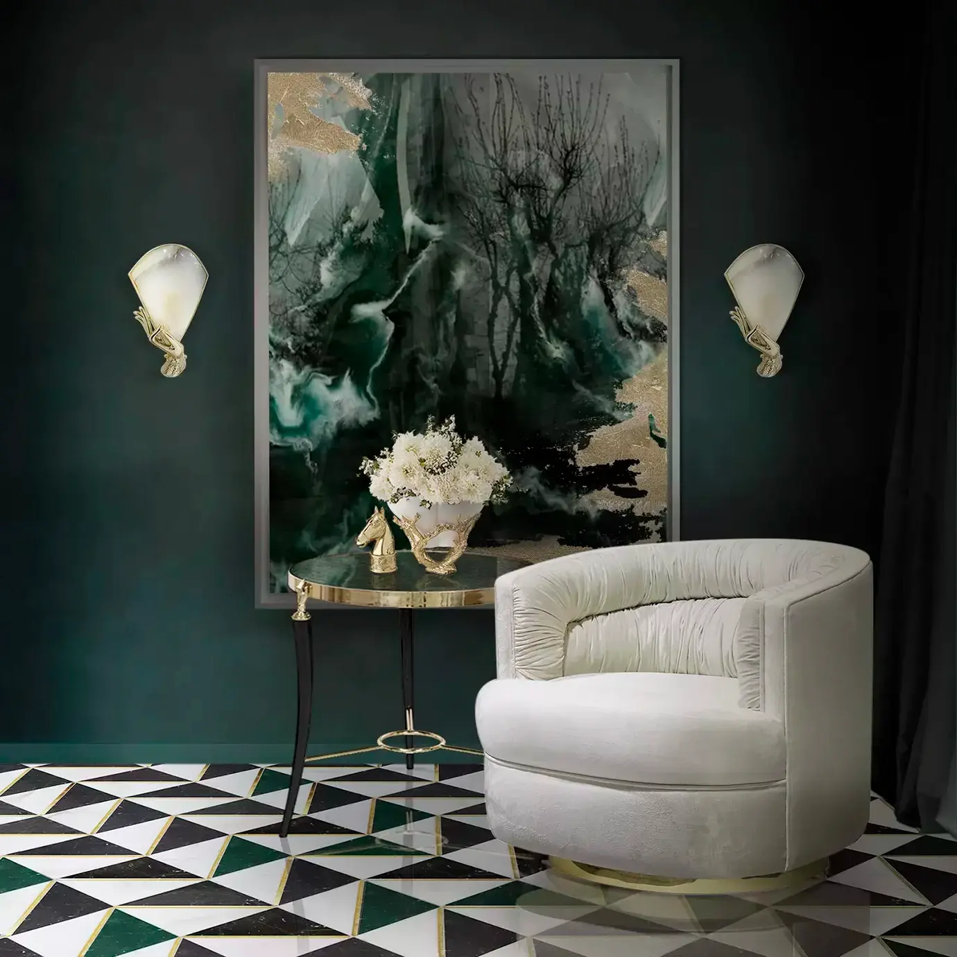 Mesa de Apoio Pluma de Pavão Gisette