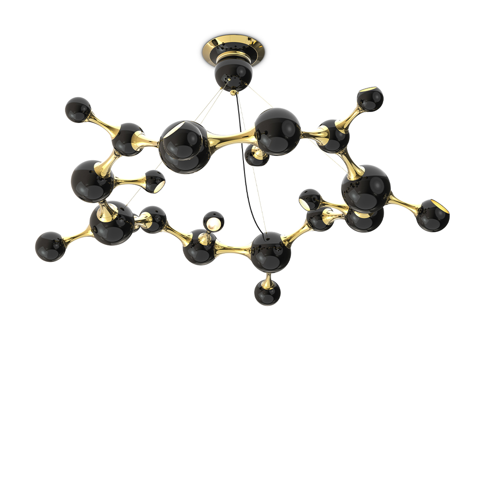 Candeeiro suspenso teto redondo molecular