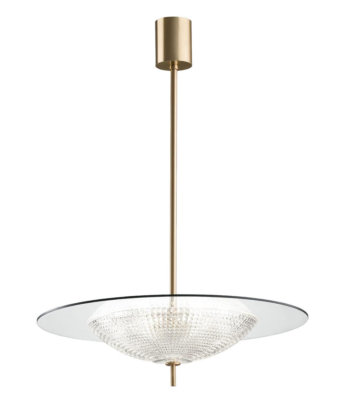 Suspensão Contemporânea em Vidro e Cristal
