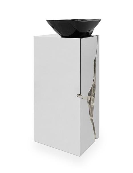 Lavatório de coluna design fraturado