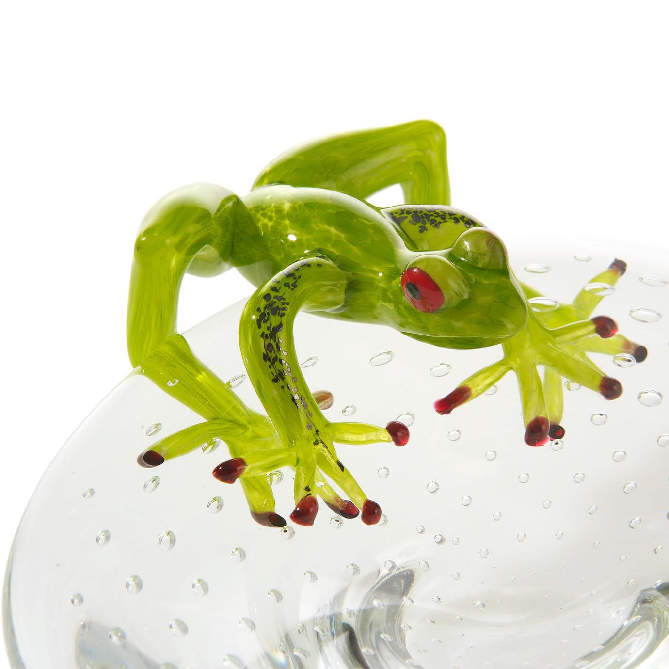 Taça em Vidro com Sapo
