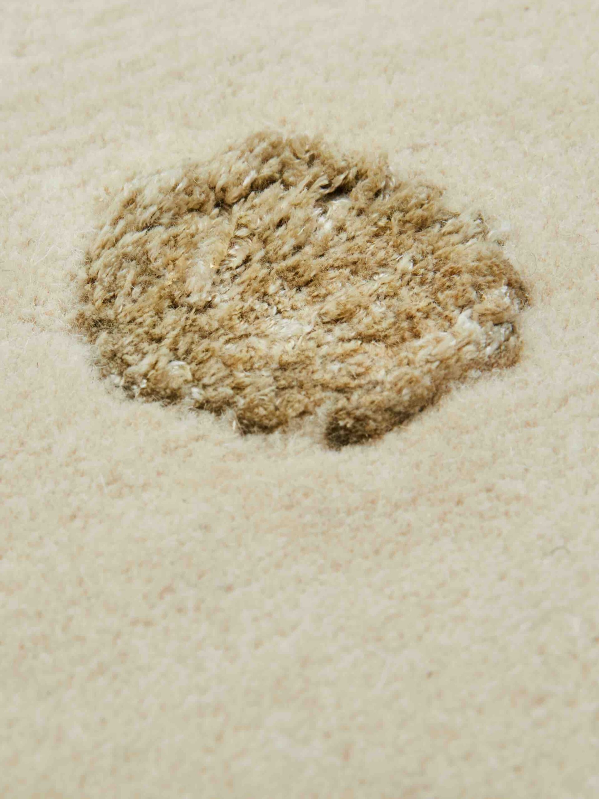 Tapete Punti Bege Tecido à Mão