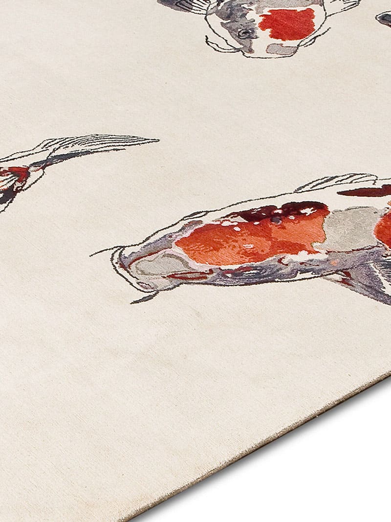 Tapete Fish Original em Branco Luxury Feito à Mão