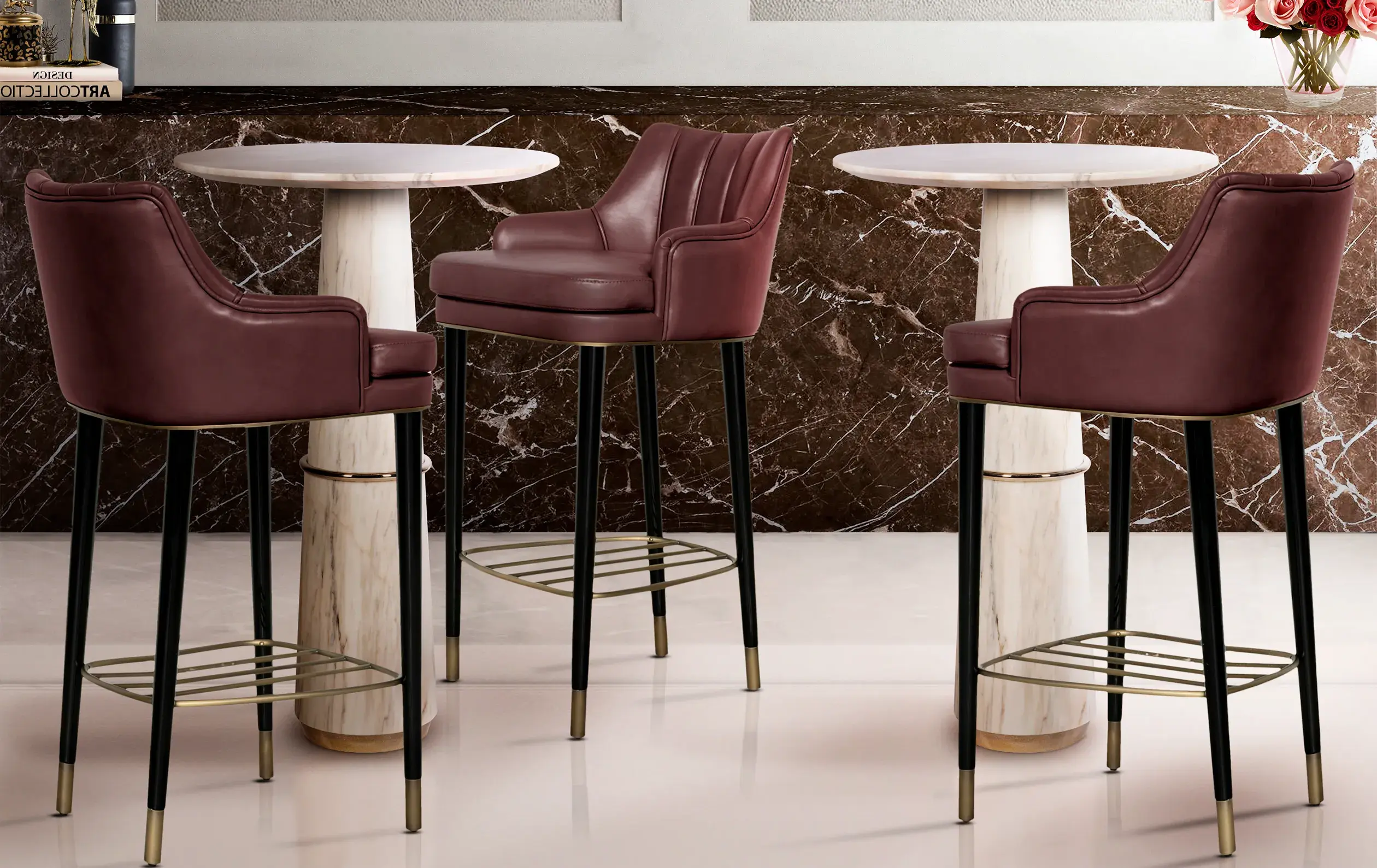 Mesa de Bar em Mármore - 1