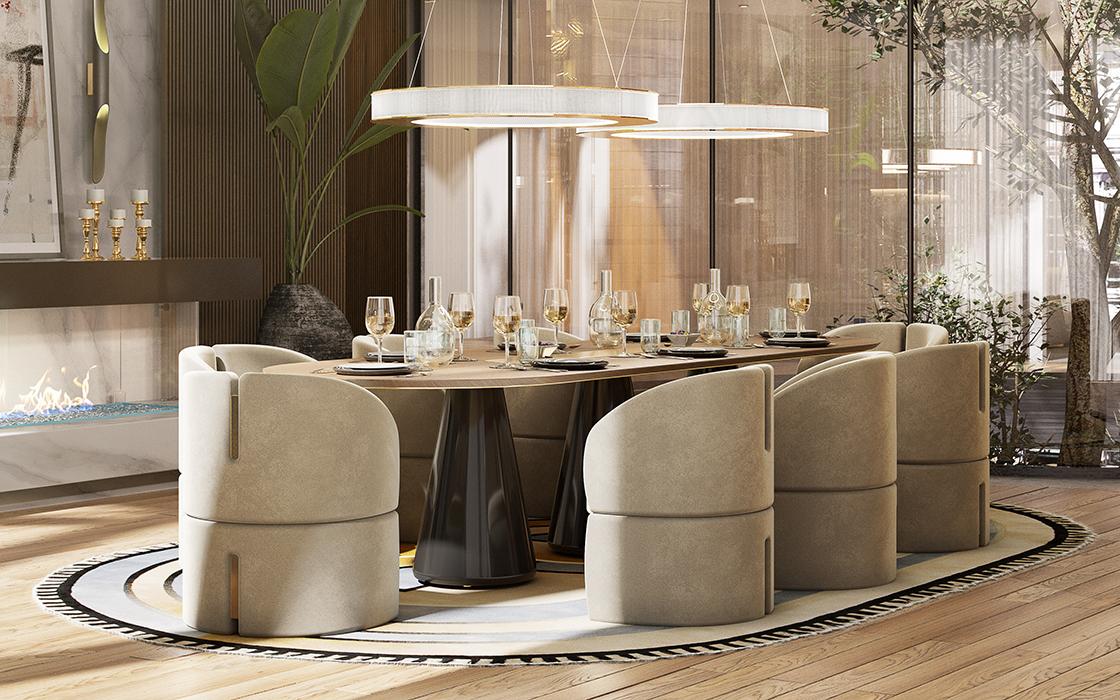 Mesa de Jantar Oval Forge - 8