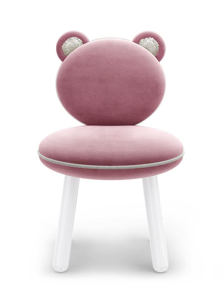 Cadeira infantil Fluffy Bear rosa