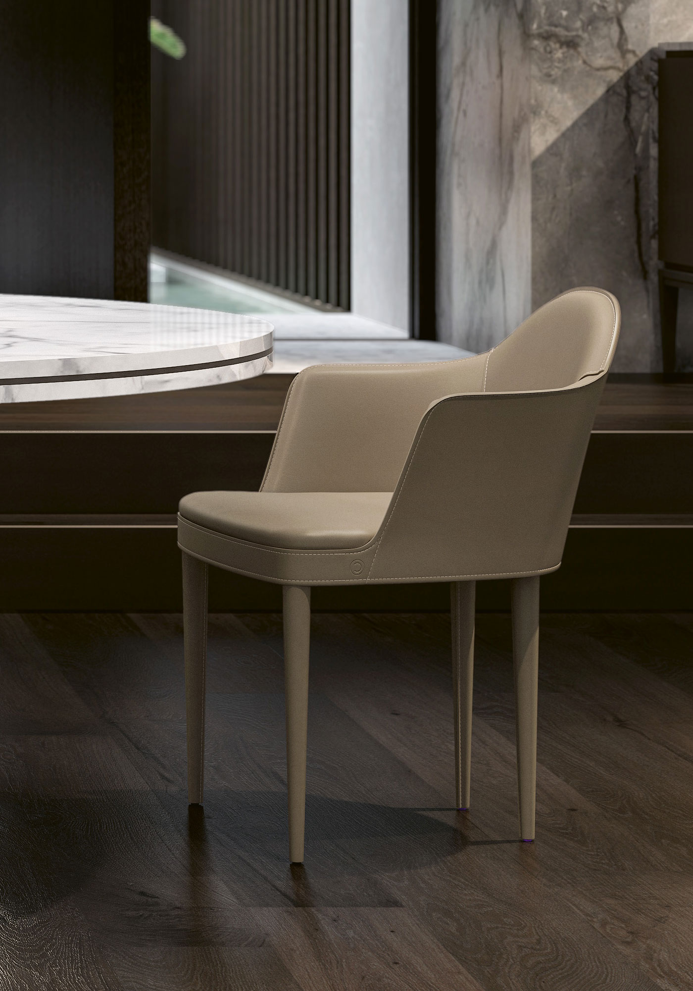 Cadeira em Pele com Braços