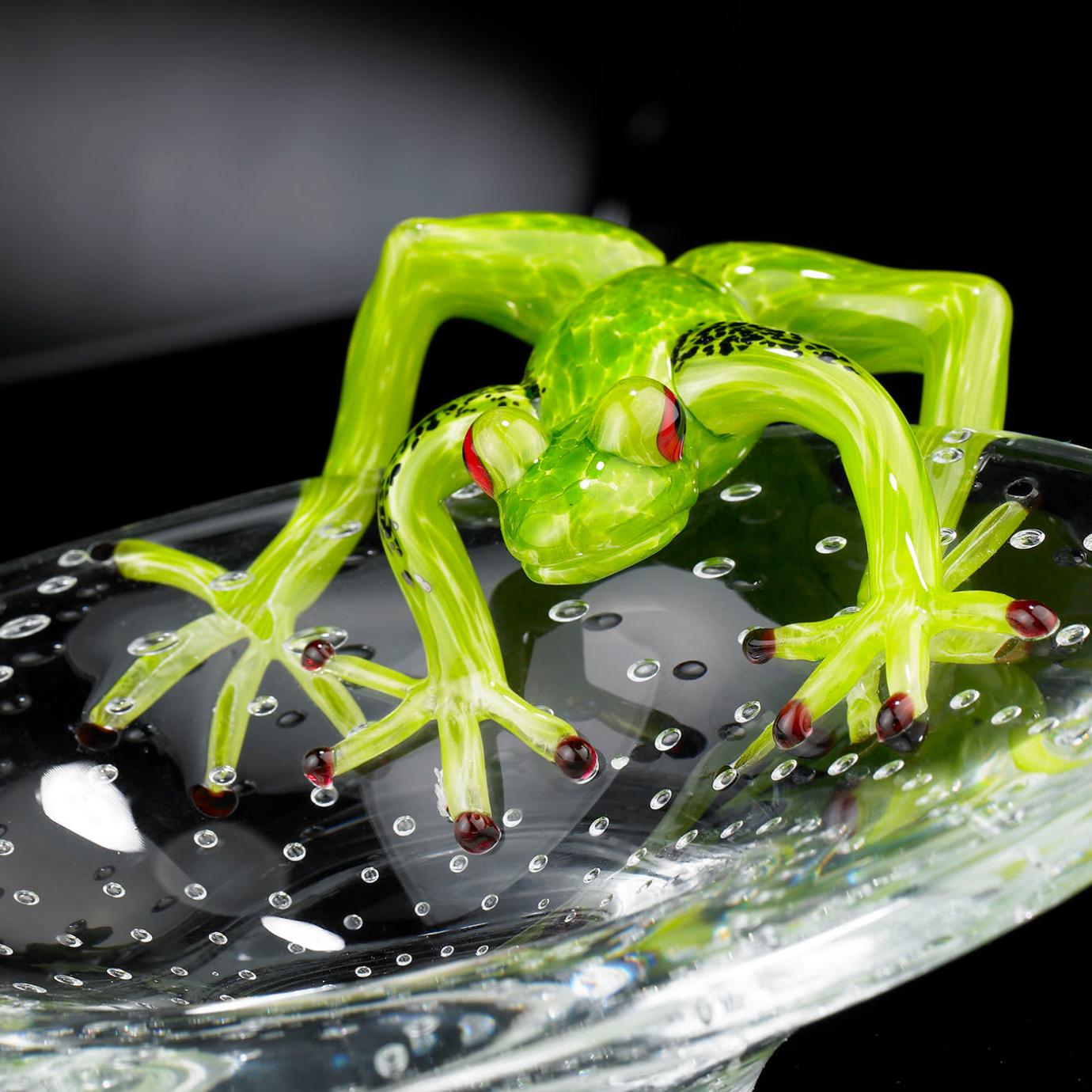 Taça em Vidro com Sapo