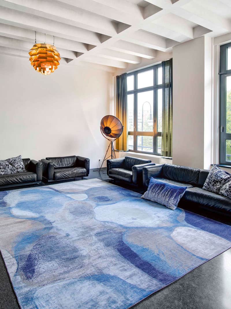 Tapete Azul / Cinzento Feito à Mão Luxury | Tamanho: 250 × 300 cm