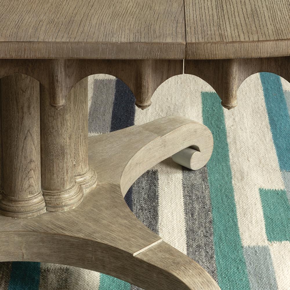 Mesa de Jantar Oval Longwood Greyed Oak