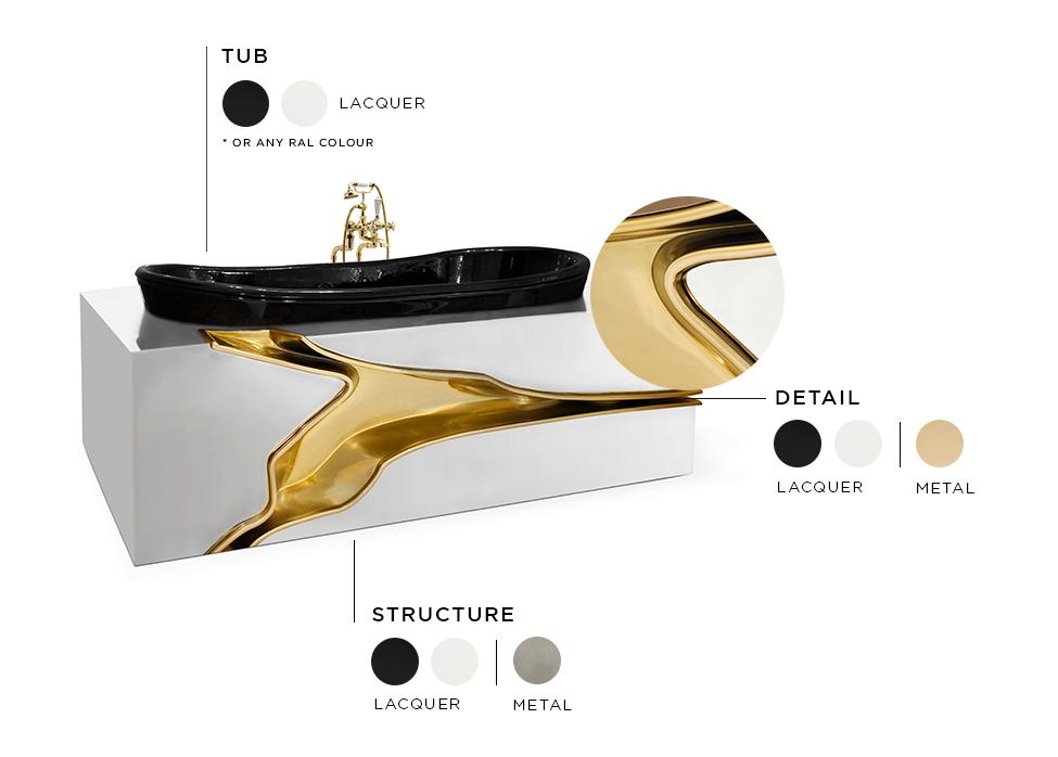 Banheira design fraturado