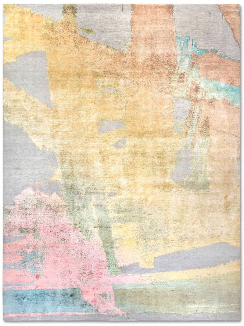 Tapete Pastel Sun Tecido à Mão | Tamanho: 140 × 210 cm