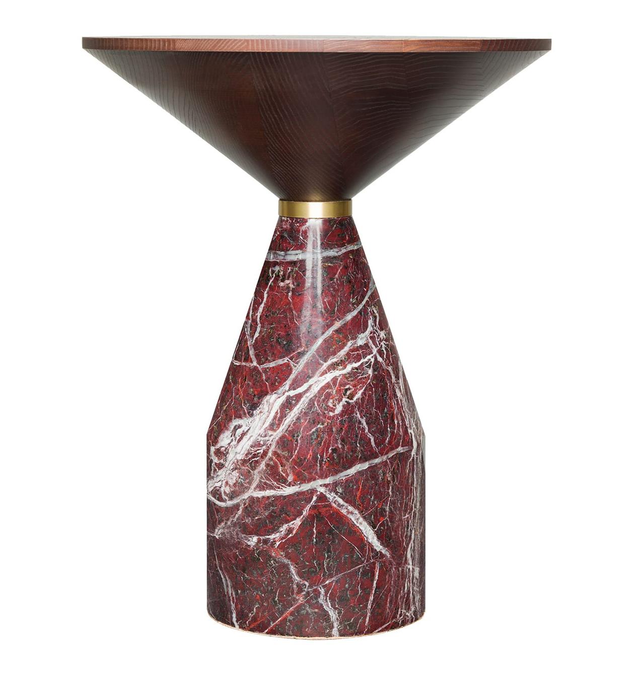 Mesa Cino em Mármore Vermelho