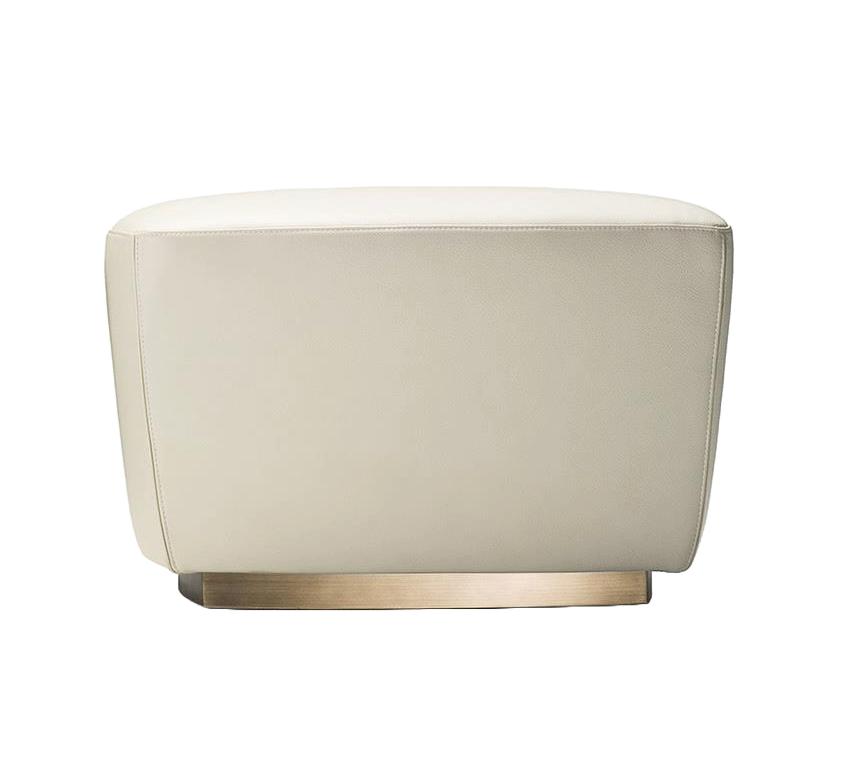 Pufe com Base Metal Bronze