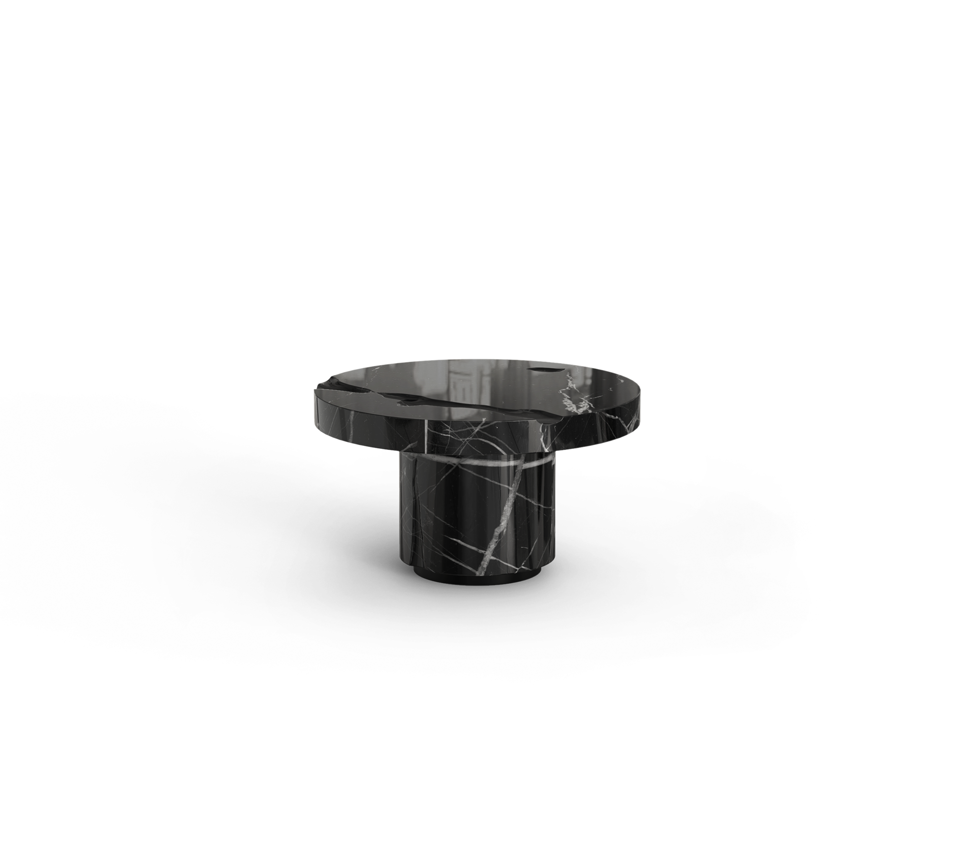 Conjunto 3 Peças Mesa de Centro Dominion Nero Marquina