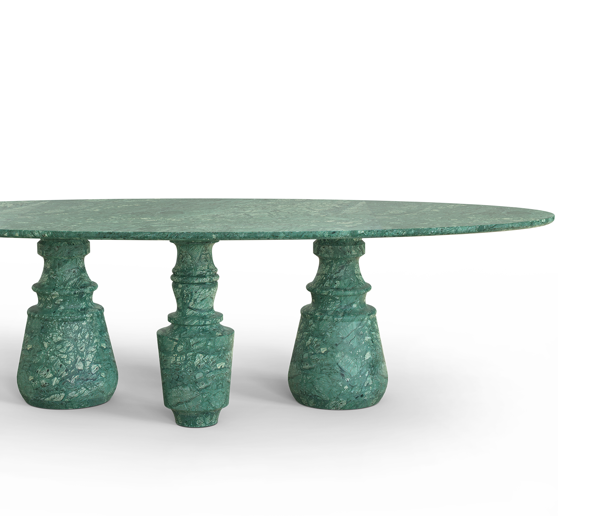 Mesa de Jantar Oval XL Guatemala Obsidian