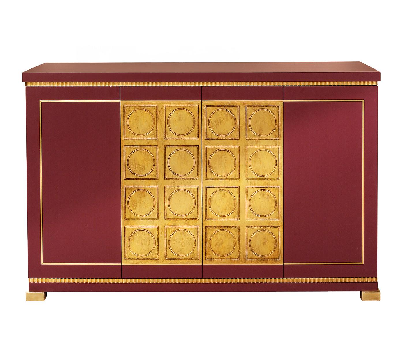 Aparador com Folha de Ouro e Painéis Lacados