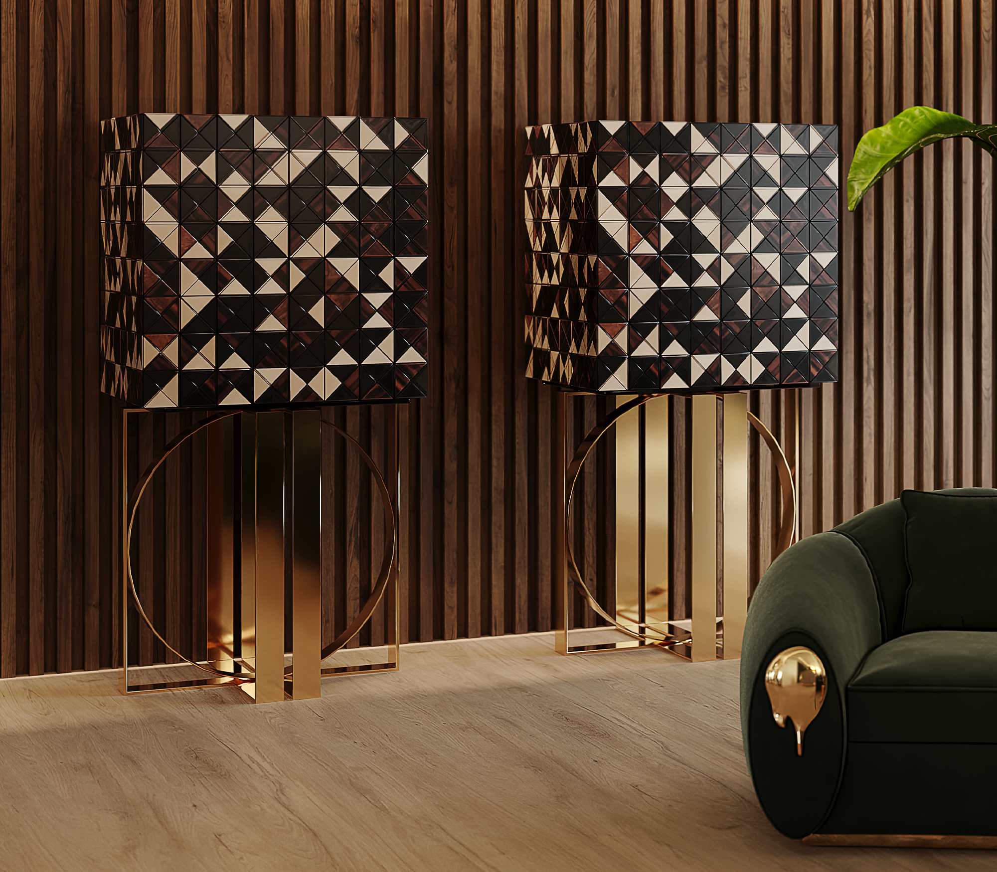 Armário Mosaic nogueira