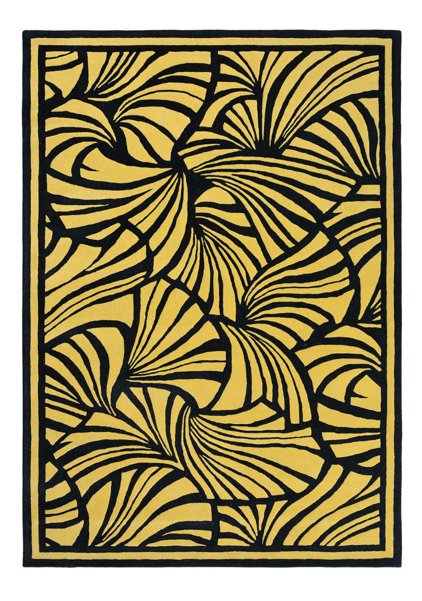 Tapete Japanese Fans Dourado | Tamanho: 170 × 240 cm