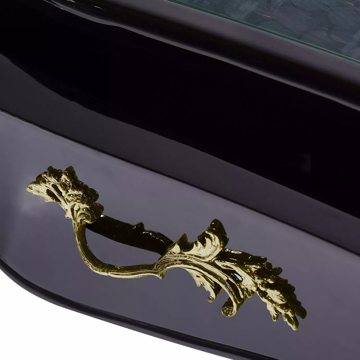 Secretária Ormolu com Tampo Pluma Pavão Exótica