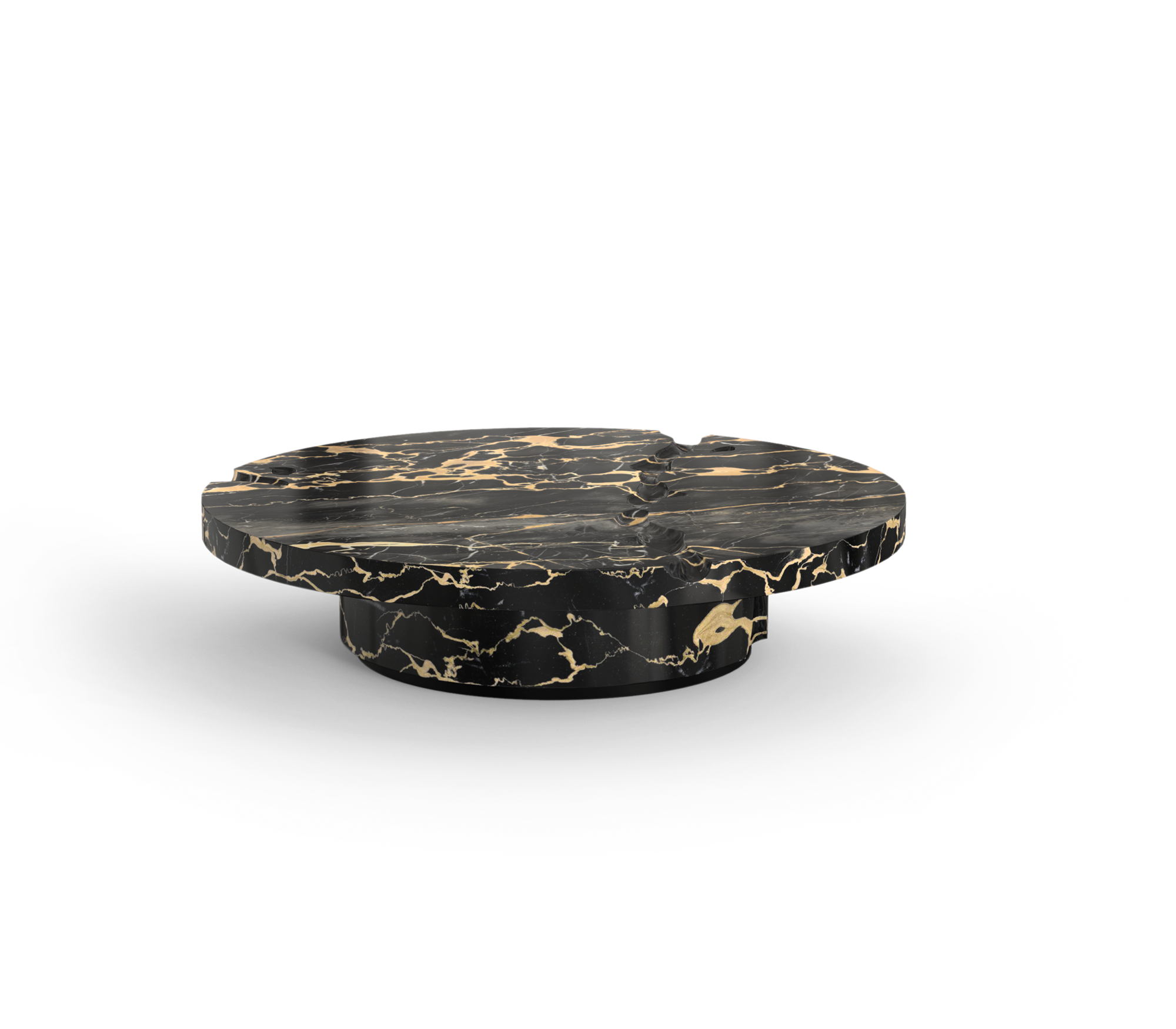 Conjunto 3 Peças Mesa de Centro Dominion Mármore Portoro