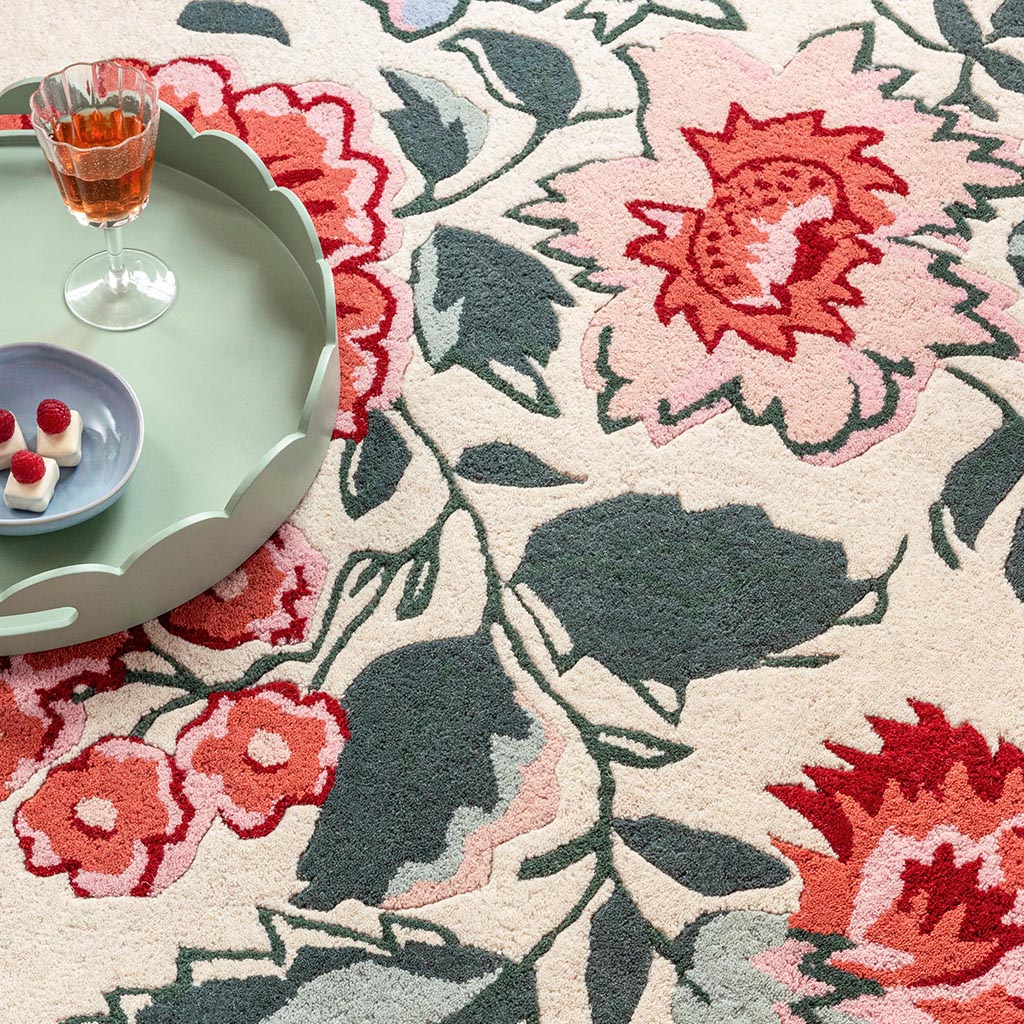 Tapete Wendling Floral Vermelho Papoila