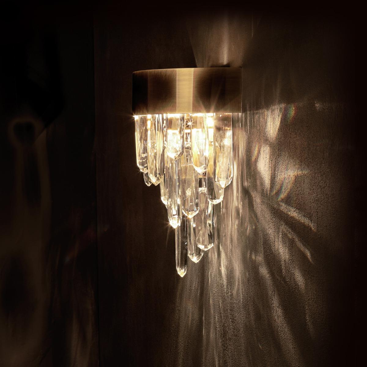 Candeeiro de parede fluxo latão