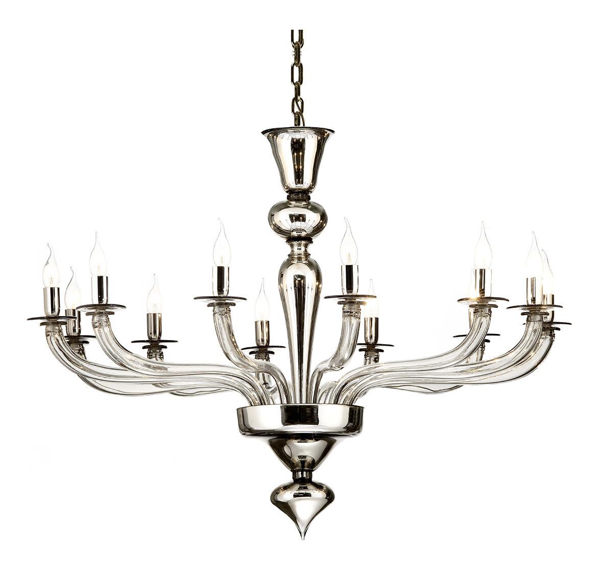 Lustre Murano com Espelho Fumado