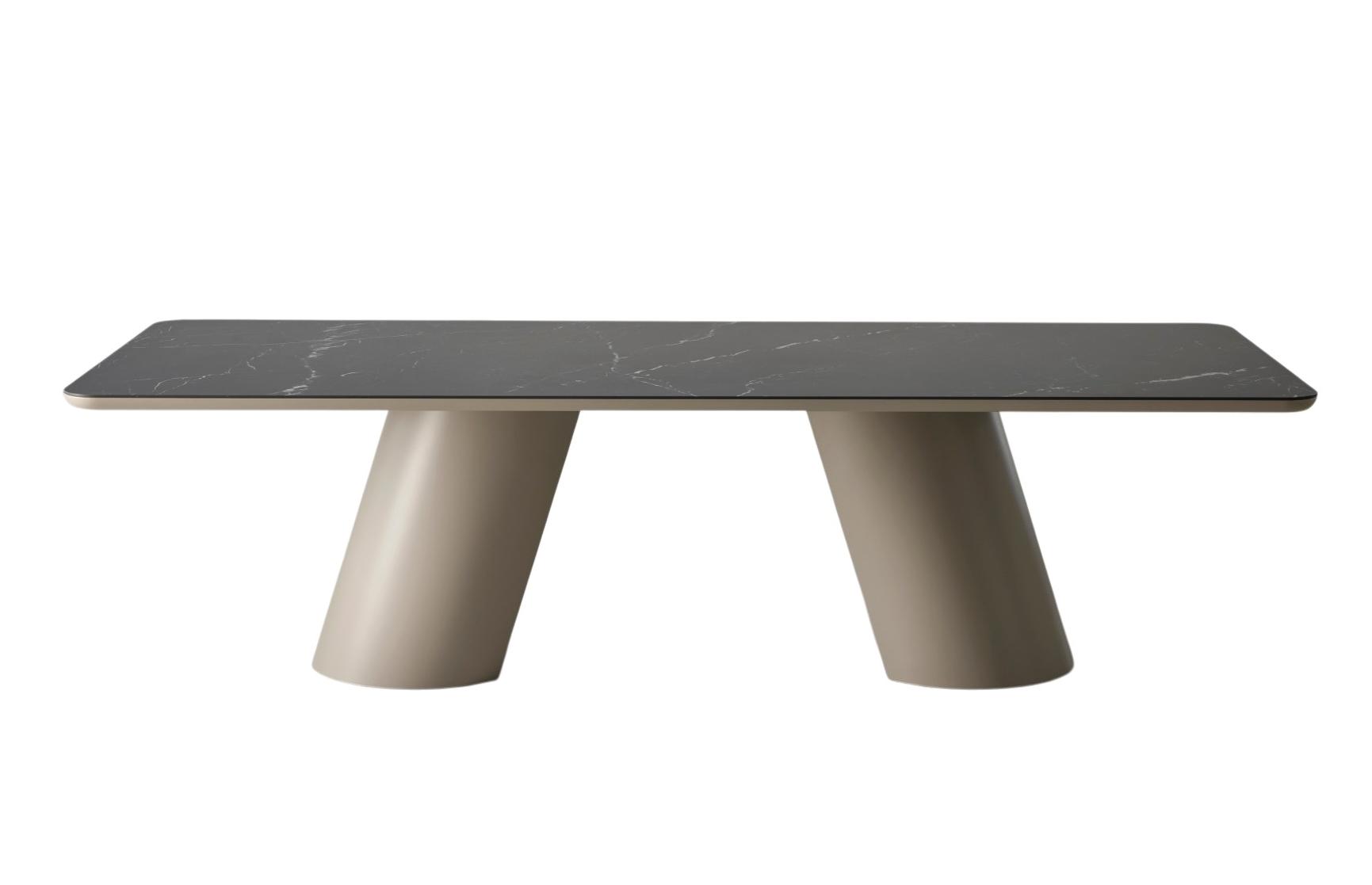 Mesa de Jantar Altea com Tampo em Cerâmica Preta