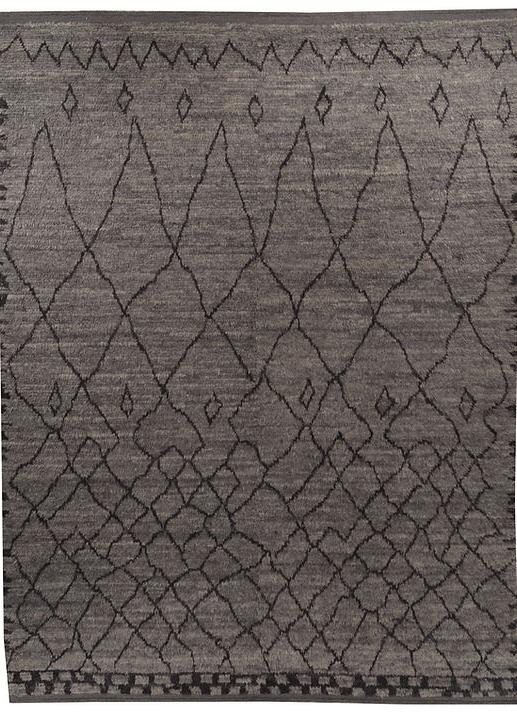 Tapete Berber Castanho Pelo Alto