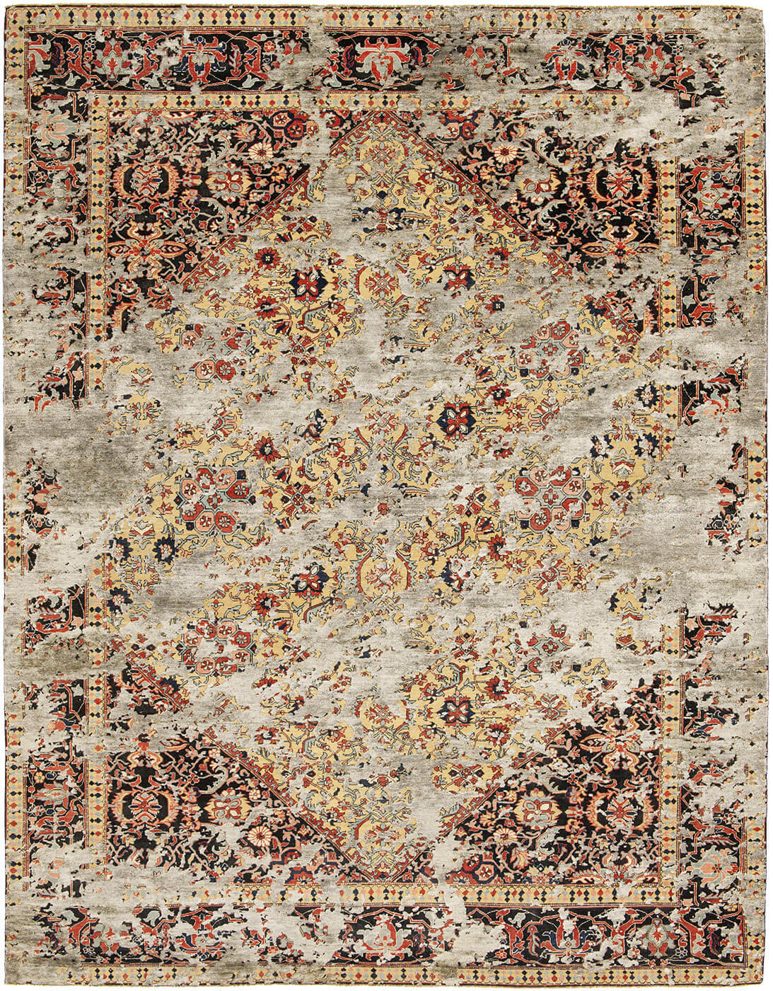 Tapete Serapi Queensbury Double Sky Amarelo D 047 Seda | Tamanho: 200 × 300 cm