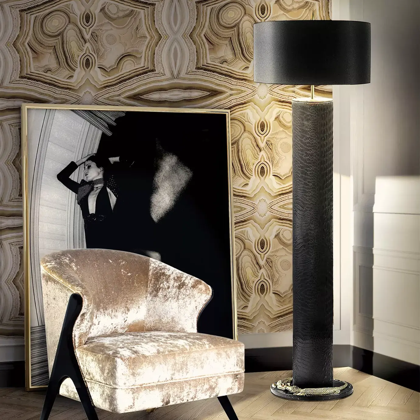 Candeeiro de pé Reptilia