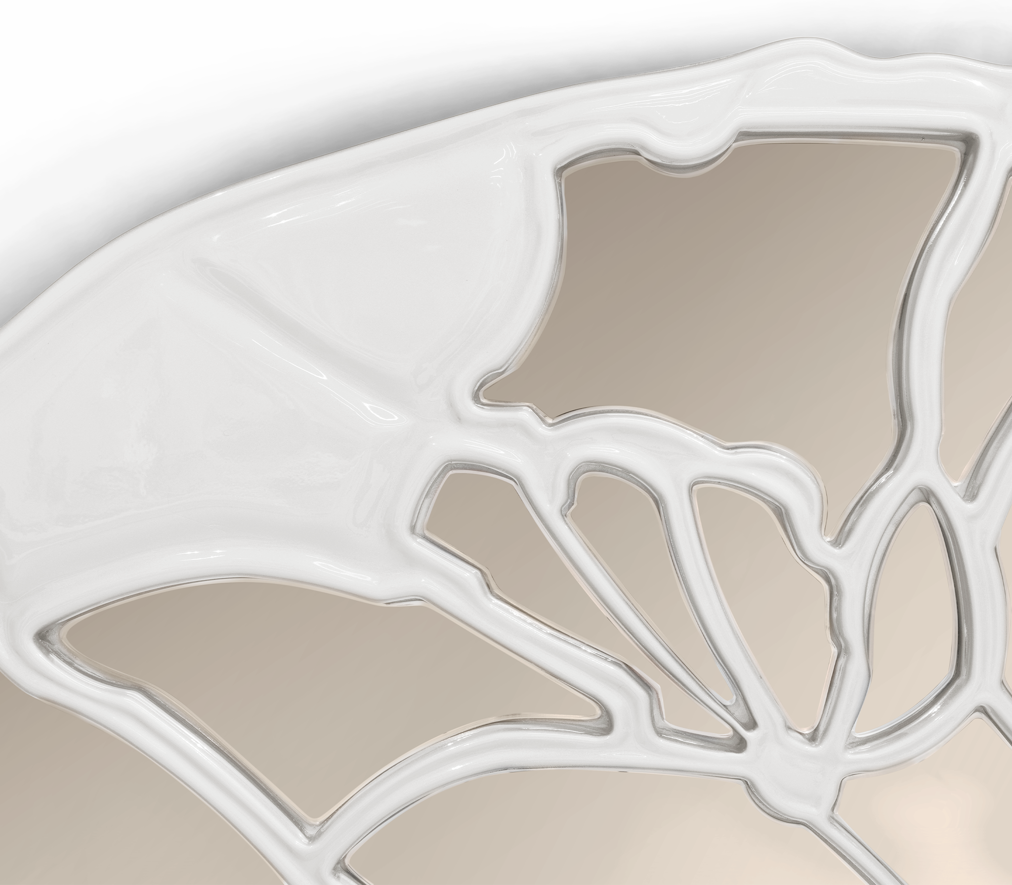 Espelho marfim artesanal