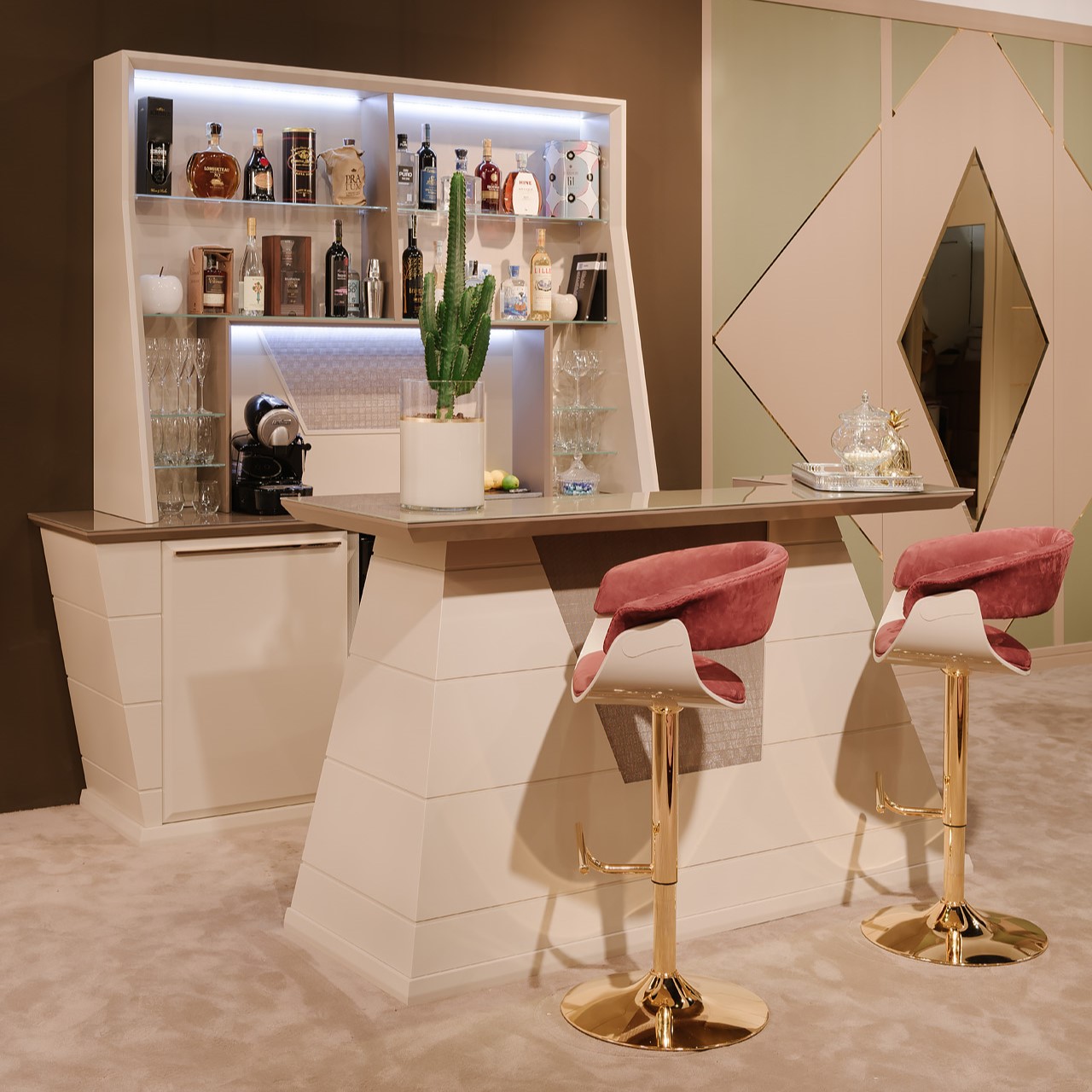 Bar Doméstico com Balcão Hemingway