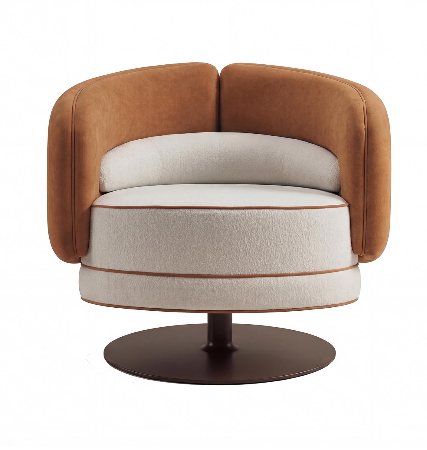 Poltrona Giratória Bicolor Bon Ton