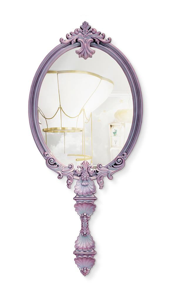 Espelho de parede Mystic Chameleon rosa