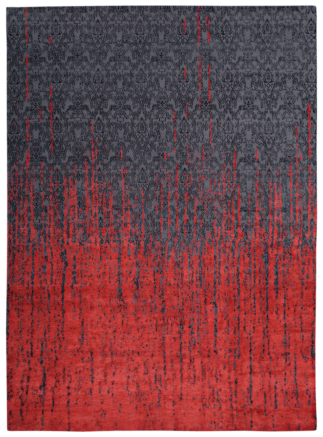 Tapete Roma Vendetta Cinzento Vermelho | Tamanho: 450 × 550 cm