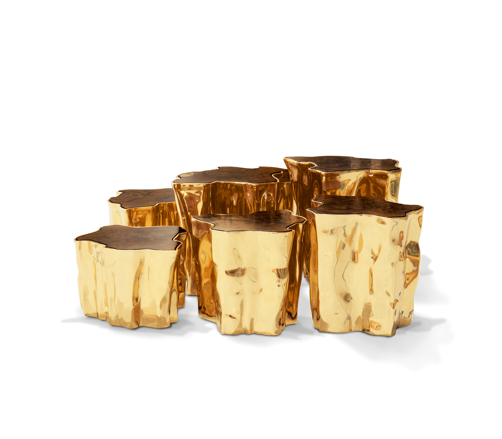 Mesa de Centro Acabamento Nogueira Série Paradise